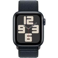 Apple Watch SE 2.Nesil (2023) GPS 40mm Midnight Aluminium Case with Midnight Sport Loop - MRE03TU/A