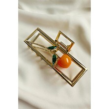 Petek Aksesuar Kiraz Dikdörtgen Metal Mandal Toka