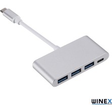 Global 4in1 100W Type-C USB Çoğaltıcı Adaptör Port Hub 3xusba Giriş 1 Pd Giriş WNE0048