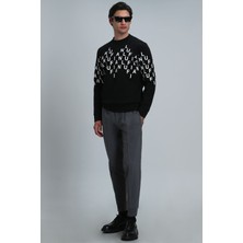 Lufian Rose Erkek Sweatshirt Siyah
