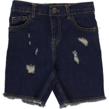 Panço Erkek Çocuk Beli Lastikli Denim Şort