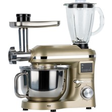 Icotech SM50 Gold LED Ekranlı Hamur Mayalama Kıyma Çekme Blender 2000W 6,5 Litre Stand Mikser Mutfak Şefi Hamur Yoğurma Makinesi