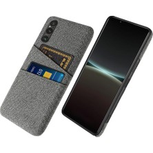 Cool-M Sony Xperia 1 V Çift Kart Tutucu Telefon Kılıfı, Sert Pc + Bez Telefon Geri Kapak (Yurt Dışından)