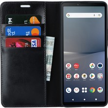 Cool-M Sony Xperia Stand Cüzdan 10 V Çılgın At Doku Telefon Kılıfı Inek Deri Kapak (Yurt Dışından)