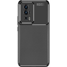 Case Street Casestreet Xiaomi Poco F5 Pro Kılıf Negro Karbon Kamera Korumalı Silikon Lüx Siyah