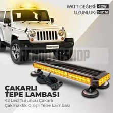 C9 Acil Durum Ikaz Lambası Farklı Çakar Modlu 4 Way 4 Yönlü Turuncu (530362864)42 LED 52 cm