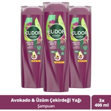 Elidor Doğanın Enerjisi Saç Bakım Şampuanı Avokado ve Üzüm Çekirdeği Yağı Güçlendirici & Parlaklık Kazandırıcı 400 ml X3