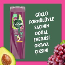 Elidor Doğanın Enerjisi Saç Bakım Şampuanı Avokado ve Üzüm Çekirdeği Yağı Güçlendirici & Parlaklık Kazandırıcı 400 ml X3