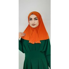 R&S Modibone   Cıtcıtlı Hazır Eşarp Şal Hijap Turuncu Renk