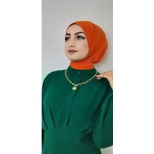 R&S Modibone   Cıtcıtlı Hazır Eşarp Şal Hijap Turuncu Renk