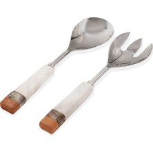 The Mia Mermer Salata Servisi 2li Set