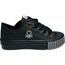 Baby Kids House Benotton Filet Çocuk Spor Ayakkabı Siyah Gri