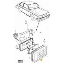 Longserng Volvo 240 260 Sağ Far Camı 1981-1993