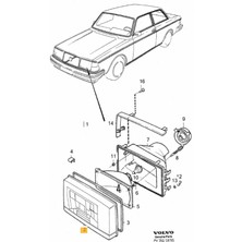 Longserng Volvo 240 260 Sol Far Camı 1981-1993