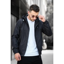 Oksit Bailey Suya Dayanaklı Slim Fit Erkek Kapüşonlu Mevsimlik Mont Yağmurluk