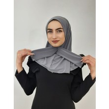 R&S Modibone Cıtcıtlı Hazır Eşarp Şal Hijap Gri Renk