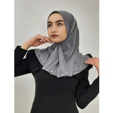 R&S Modibone Cıtcıtlı Hazır Eşarp Şal Hijap Gri Renk