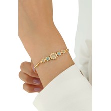ÇLK Accessories Asansörlü Sıralı Taşlı Yıldız Bileklik