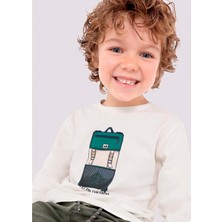 Mayoral Krem Çocuk Tshirt - Mayoral - Krem - 7 Yaş - 4028-KREM-7 Yaş