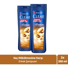 Clear Men Kepeğe Karşı Etkili Şampuan Saç Dökülmesine Karşı Kahve Çekirdeği Özü 350 ml x 2 Adet