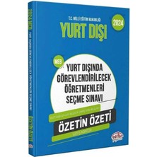 Editör Yayınları 2024 MEB Yurt Dışında Görevlendirilecek Öğretmenleri Seçme Sınavı Özetin Özeti