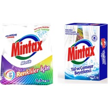 Mintax Matik Renkliler İçin 1.5 kg + Mintax Tül ve Çamaşır Beyazlatıcı 750 gr