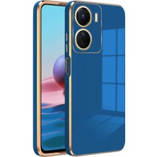 Case World Vivo Y16 Kapak Kamera Korumalı Lazer Kesim Lüx Silikon Kılıf - Lacivert