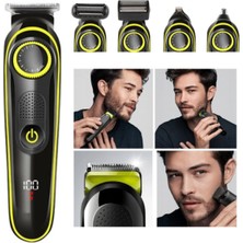 Sky Masters Kablosuz 5 In1 Saç Sakal Vücut Tıraş Makinesi Şarjlı Erkek Bakım Seti LED Ekran Şarjlı