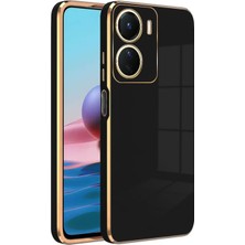 Case World Vivo Y16 Kapak Kamera Korumalı Lazer Kesim Lüx Silikon Kılıf - Siyah