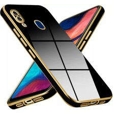 Case World Samsung Galaxy A50S Kapak Kamera Korumalı Lazer Kesim Lüx Silikon Kılıf - Siyah