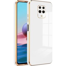 Caseart Xiaomi Redmi Note 9 Pro Kapak Kamera Korumalı Lazer Kesim Lüx Silikon Kılıf -Beyaz