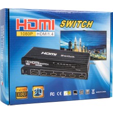 Fully G 538H 3 Giriş 1 Çıkış HDMI Swıtcher Toplayıcı Metal Kasa Adaptörlü