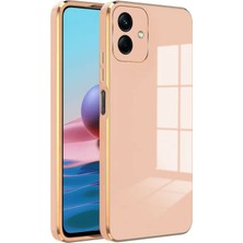 Case World Samsung Galaxy A04 Kapak Kamera Korumalı Lazer Kesim Lüx Silikon Kılıf - Rose Gold