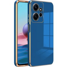 Caseart Xiaomi Redmi Note 12 4g Kapak Kamera Korumalı Lazer Kesim Lüx Silikon Kılıf - Lacivert