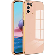 Case World Oppo A16 Kapak Kamera Korumalı Lazer Kesim Lüx Silikon Kılıf - Rose Gold