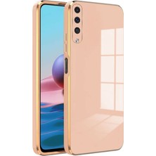 Caseart Samsung Galaxy A50 Kapak Kamera Korumalı Lazer Kesim Lüx Silikon Kılıf - Rose Gold