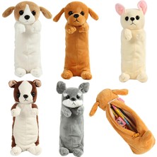 Just For U Çocuk Karikatür Peluş Kalem Kutusu, Kawaii Kırtasiye Kalem Çantası, Ofis ve Okul Malzemeleri, Yavru Köpek (Yurt Dışından)