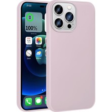 CoverZone iPhone 15 Pro ile Uyumlu Kılıf Soft ve Pürüzsüz Premier Silikon Kapak Rose Gold