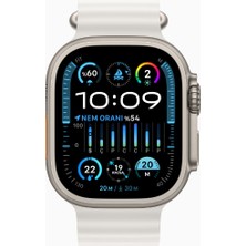 Apple Watch Ultra 2 Gps + Cellular, 49MM Titanyum Kasa Beyaz Ocean Kordon MREJ3TU/A