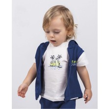 Tuffy Kids TFB23-8509 Erkek Bebek Yelekli Lacivert Üçlü Takım