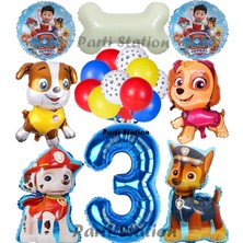 Parti Station Paw Patrol 3 Yaş Balon Set Paw Petrol Marshall Chase Skye Rubble Doğum Günü Parti Folyo Balon Seti