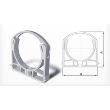 Fırat Pvc Boru Kelepçesi Q50 mm