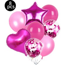 Parti Station Barbie 6 Yaş Balon Seti Barbie Konsept Parti Barbie Pembe Doğum Günü Balon Seti