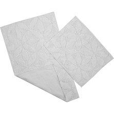 Fialka Banyo Paspas 2'li Çiçek Desenli Beyaz