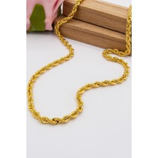 Latif Kuyumcu 14 Ayar Altın Zincir 4 mm Halat Zincir 80 cm Uzunluk Kadın Kolye