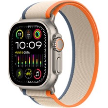 Apple Watch Ultra 2 Gps + Cellular, 49MM Titanyum Kasa Turuncu / Bej Trail Loop - Trail Loop - M/l MRF23TU/A