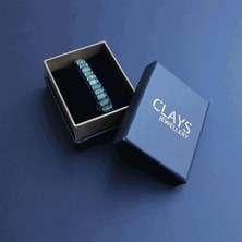 Clays Jewellery Doğal Taş Yeşim Taşı Bileklik, Hematit Taşı Silindir Bileklik, Erkek Bileklik, Kadın Bileklik