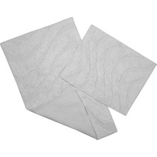 Fialka Banyo Paspas 2'li Dalgalı Desenli Beyaz