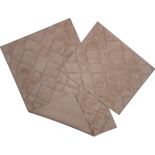 Fialka Banyo Paspas 2'li Karışık Desenli Açık Kahve