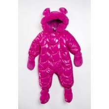 Modacity Yeni Sezon Özel Üretim Sevimli Tavşan Kulaklı Kapüşonlu Kozmonot Astronot Tulum